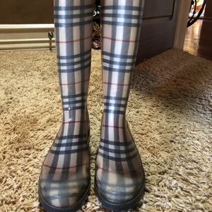 Burberry rain boots